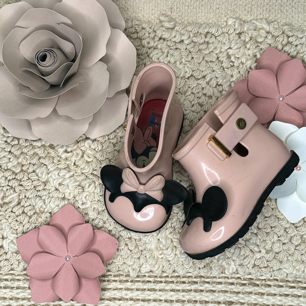 Mini Melissa Disney Mickey and Minnie Boots Size 6
